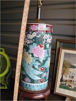 Nice Oriental glazed Lamp on wooden stand