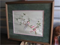Beautiful Oriental Silk and thread picture