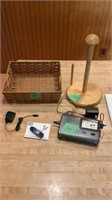 Basket, Paper Towel holder, weather Radio w/Alert