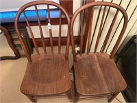2 Wood Kitchen chairs