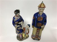 2 Asian porcelain figurative statues