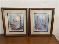 Pair of Andres Capinas Waterfowl Signed Prints