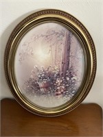 Vintage Oval Framed Print