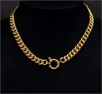 9ct Yellow gold 9.5mm* curb chain necklace
