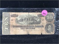$10 Confederate note