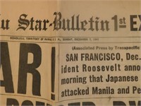 1960s copy of 1941 Newspaper  Attack on Pearl