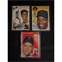 (3) 1954 Topps Baseball Stars Nice Shape