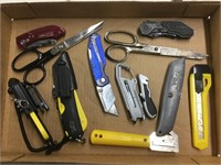 Box cutters, scissors and knives
