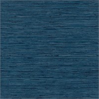 Grasscloth Blue Vinyl Peel and Stick Wallpaper