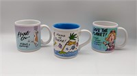 (3) Vintage Inspirational Coffee Mugs