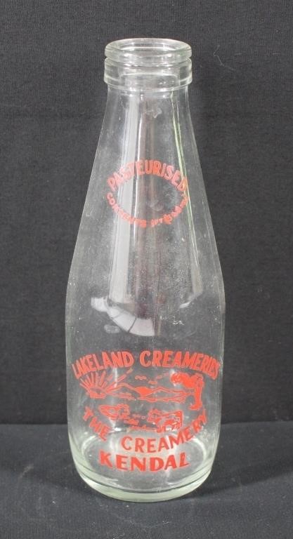 Vintage Lakeland Creameries Milk Bottle