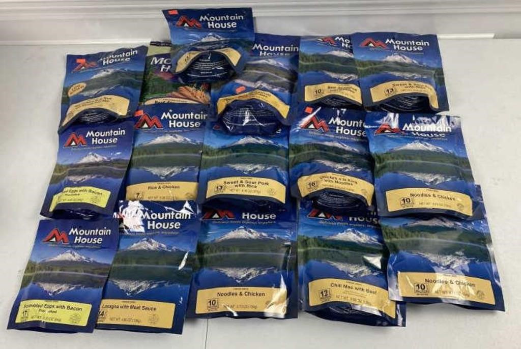 (16) Mountain House Freeze Dried Meals 2012 and