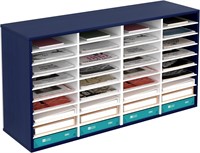 $190  Mail Sorter Organizer  36 Slots  Navy Blue