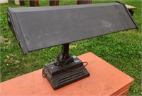 Vintage cast aluminum fluorescent desk lamp, does