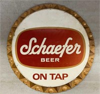 19” Schaefer beer tin signs