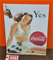 Contemporary Coca-Cola sign, 16" x 12"