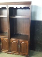 MAHOGANY FINISH BOOK CASES 6 FT X 30"