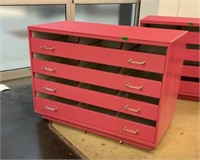 Pink Retail Drawer Cabinet On Rollers