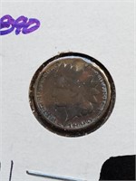 1890 Indian Head Penny On Dime Planchet