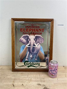 Mirrored elephant liquor sign