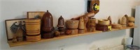 Lot of hand carved wood items