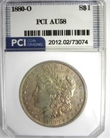 1880-O Morgan PCI AU58