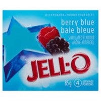 6 boxes - Jell-O Jelly Powder Berry Blue 85 g BB