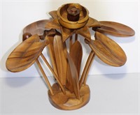 unique carved wooden flower