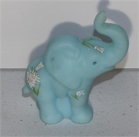 mini Fenton glass hand painted elephant