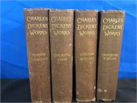 Lot of 4 Antique Charles Dickens Works - Classics