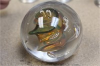 Signed Art Glass Paperweight