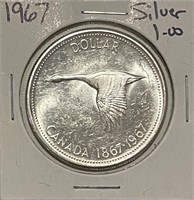 Canada 1967 Silver Dollar UNC