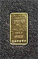 1 Gram GOLD .9999 Bar - Credit Suisse