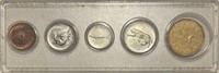Canada 1967 cent, 5c, 10c, 25c, 1988 $1