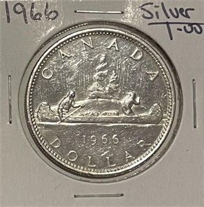 Canada 1966 Silver Dollar AU