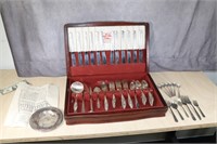 66 Vintage  Holmes Edwards Flatware in Box Plus