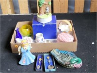 Ceramic Duck Trinket Dish, Cat Music Box & More