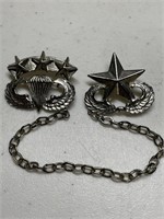 Vintage Military Paratroops Pin Chain Set w/wings