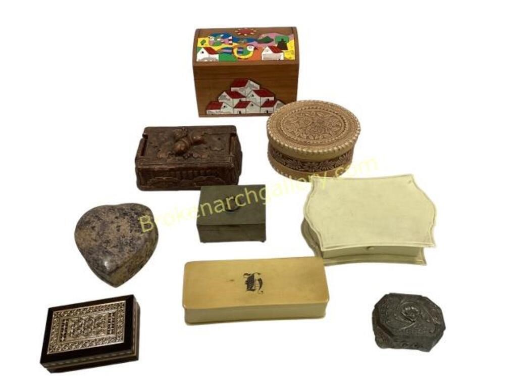 Collection of Vintage Trinket Boxes