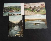 4 - Post Cards w/ Half-Cent Stamps: 1909-1910