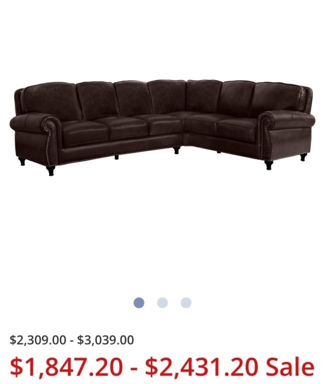 Abbyson Furniture (LEFT SOFA PIECE ONLY)