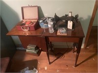 Singer Sewing machine & items