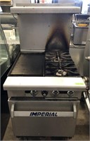 Imperial 2 Burner Gas Range with 12" Flat Top