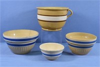 4pc. Banded Yellow Ware