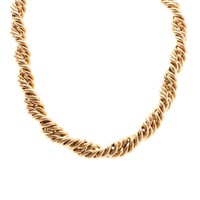 An 18K Yellow Gold Twist Necklace by Neiman Marcus