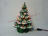 Vintage Lighted Ceramic Christmas Tree ~ 19"