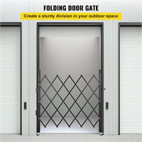 Single Folding Security Gate, 5' H x 5-1/2' W