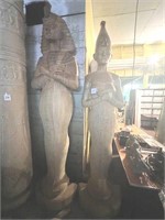 Egyptian man and woman statues