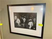 FRAMED AND MATTED PRINT OF BOYS IN MOVIE THEATER 4