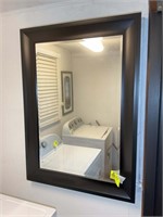 LARGE FRAMED MIRROR 31 IN X 43 IN